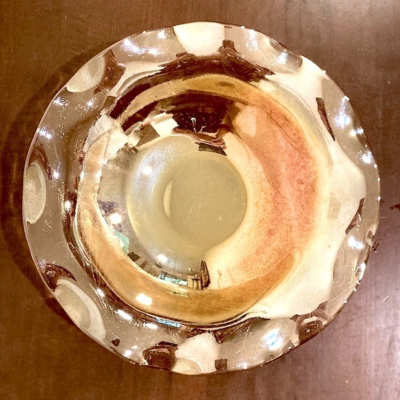 Jeanette Glass Floragold Ruffled Bowl - Picture 2 of 5